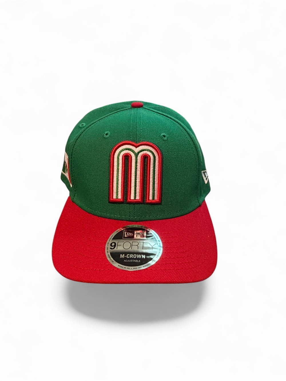 New Era 9FOURTY Mexico Baseball M -Crown Snapback Hat Green Adjustable Cap